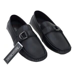 Aston Marc Charter Side Loafers Black - Men's Stylish Driving Shoe 11M